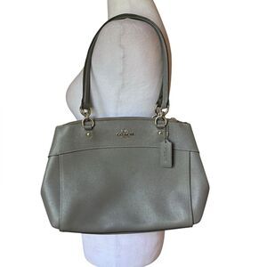 Coach Brooke Carryall Bag F25397 Tote Bag Leather Womens Gray